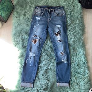 BRAND NEW Ripped Leopard Print Judy Blues